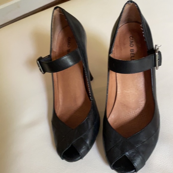Ciao Bella Black Peeptoe Pumps 7 - Picture 5 of 6